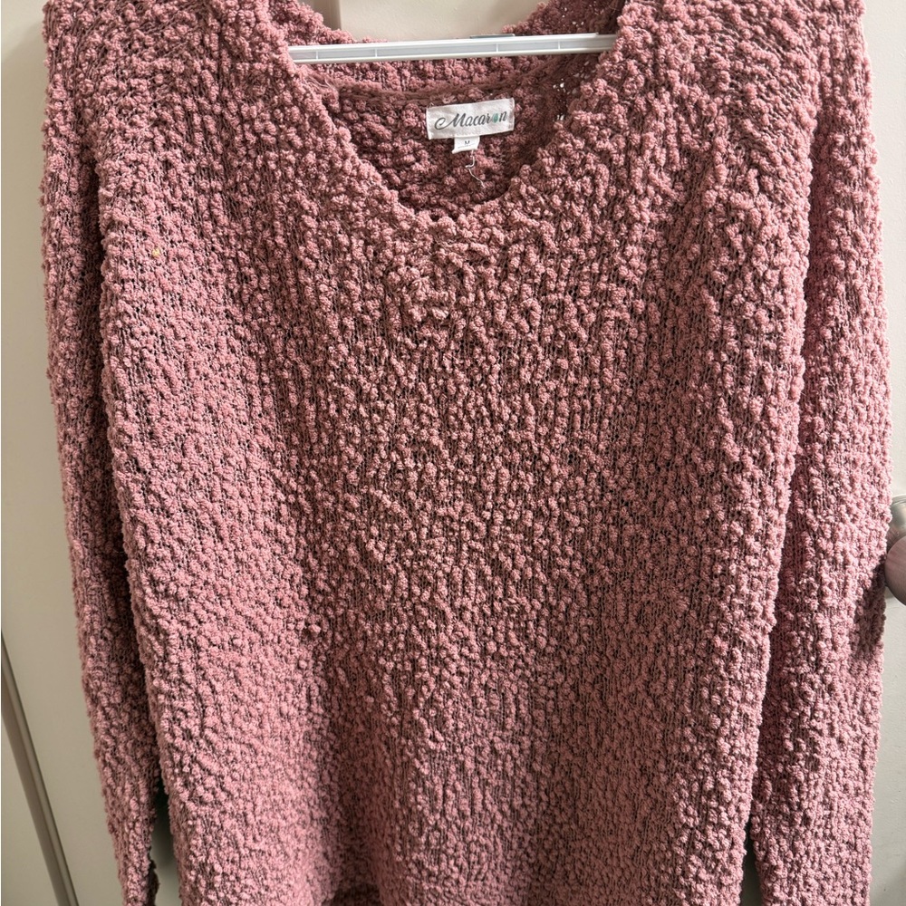 MACARON Pink Textured Knit